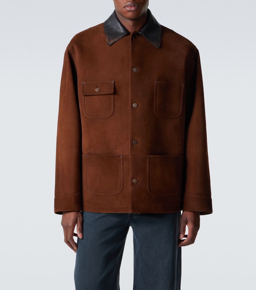  Prada Prada Leather-trimmed Suede Jacket 