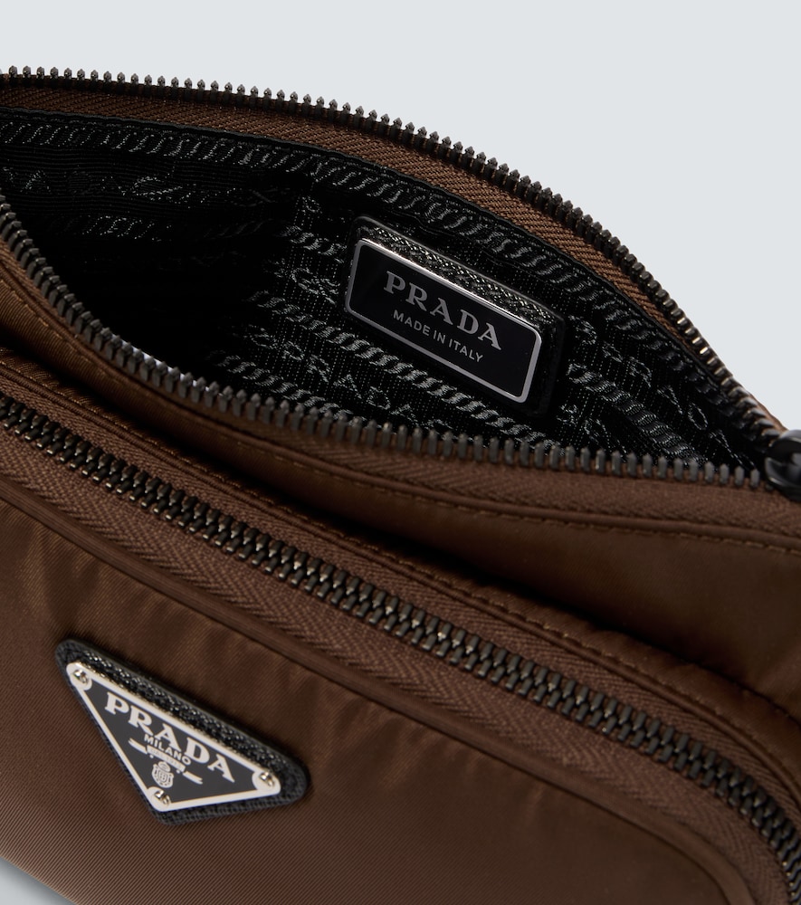  Prada Prada Re-nylon Leather-trimmed Shoulder Bag 