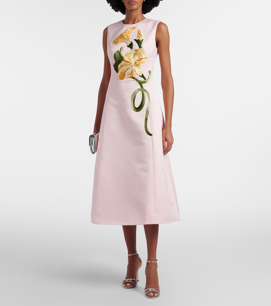  Leo Lin Leo Lin Floral-applique Cocktail Dress 