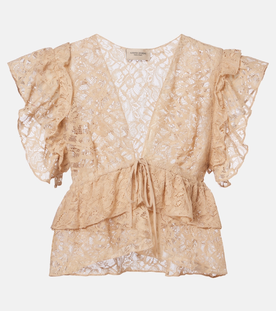 Adriana Degreas Ruffled lace crop top | Thumbnail 6 Adriana Degreas Ruffled lace crop top | Thumbnail 6