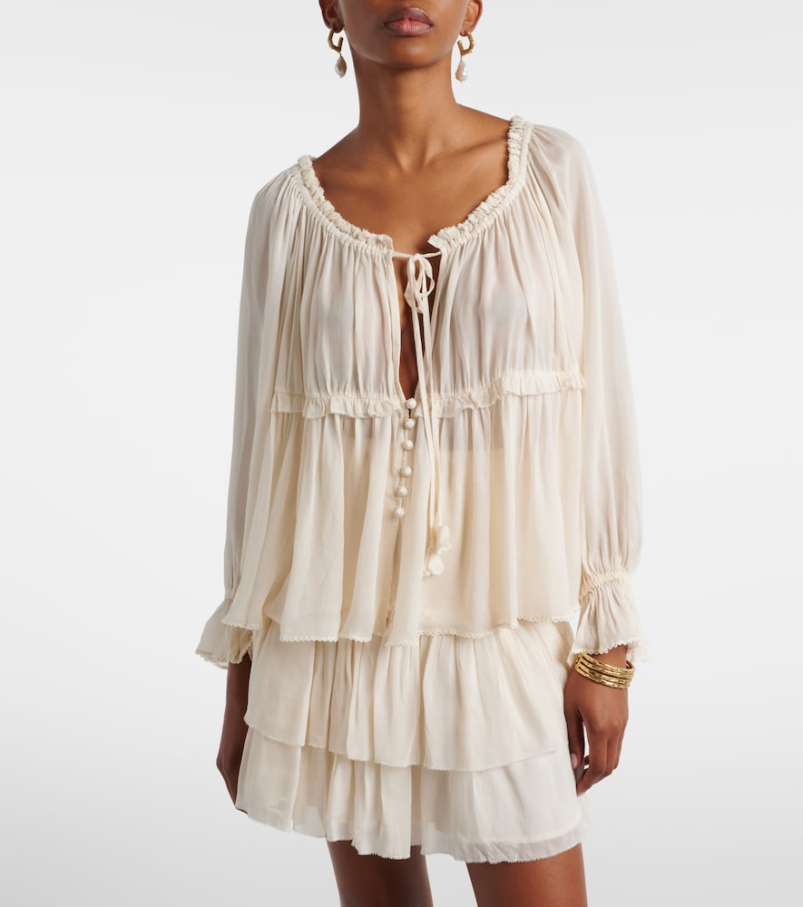Poupette St Barth Moon ruffled blouse