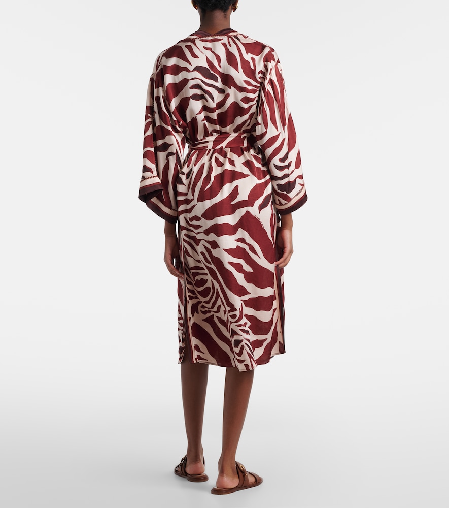  Poupette St Barth Poupette St Barth Erica Printed Satin Kaftan 