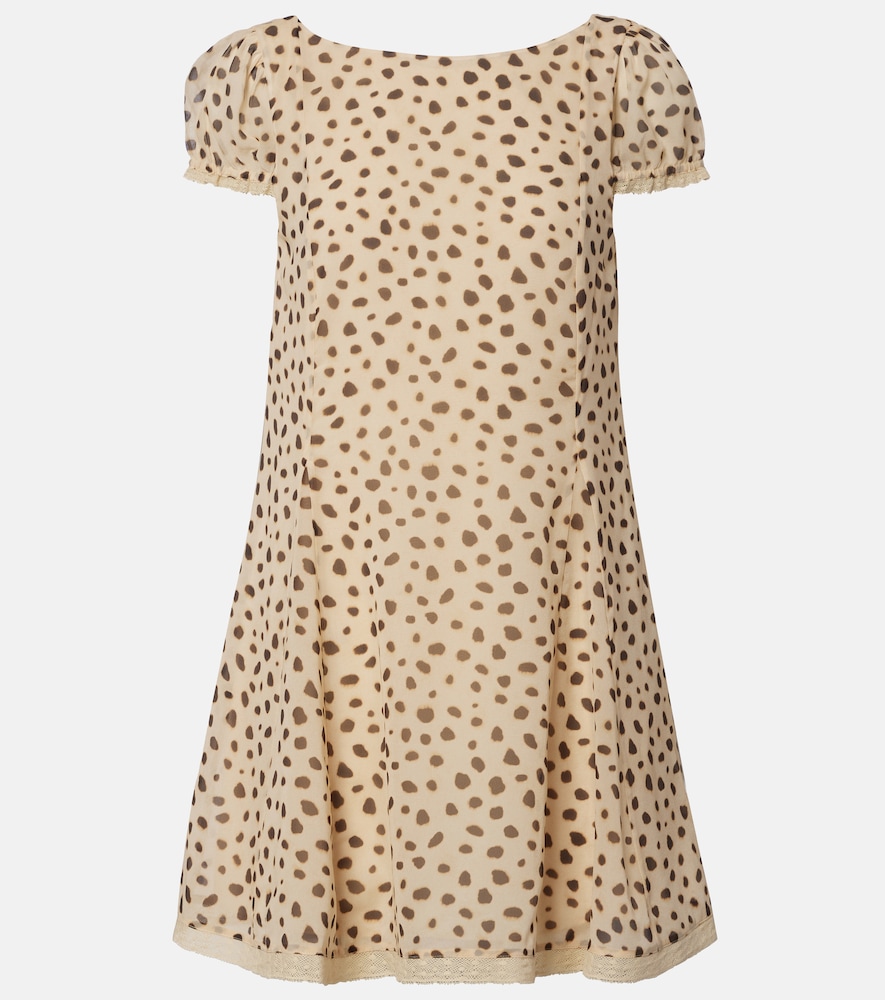 Posse Priscilla animal-print silk minidress