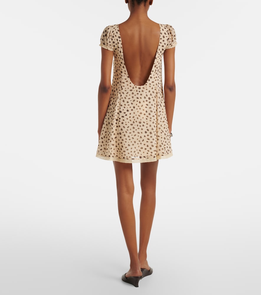  Posse Posse Priscilla Animal-print Silk Minidress 