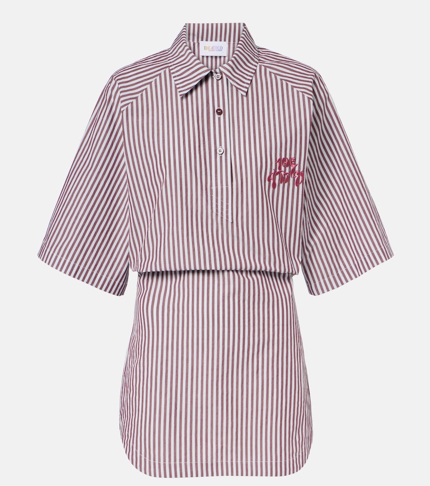 The Attico Striped cotton polo dress