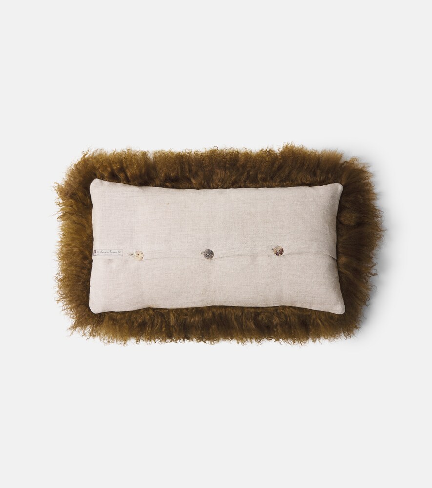  Maison De Vacances Maison De Vacances Shearling And Linen Cushion 