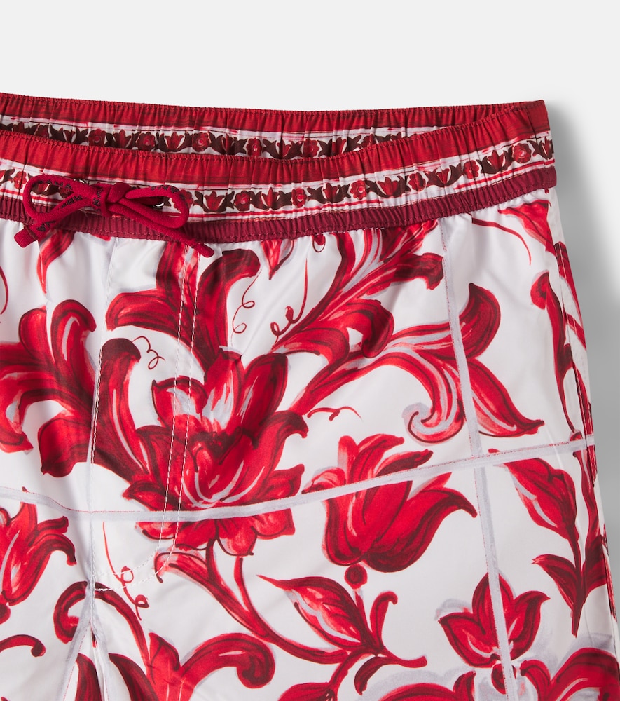  Dolce&gabbana Kids Dolce&gabbana Kids Majolica Swim Trunks 