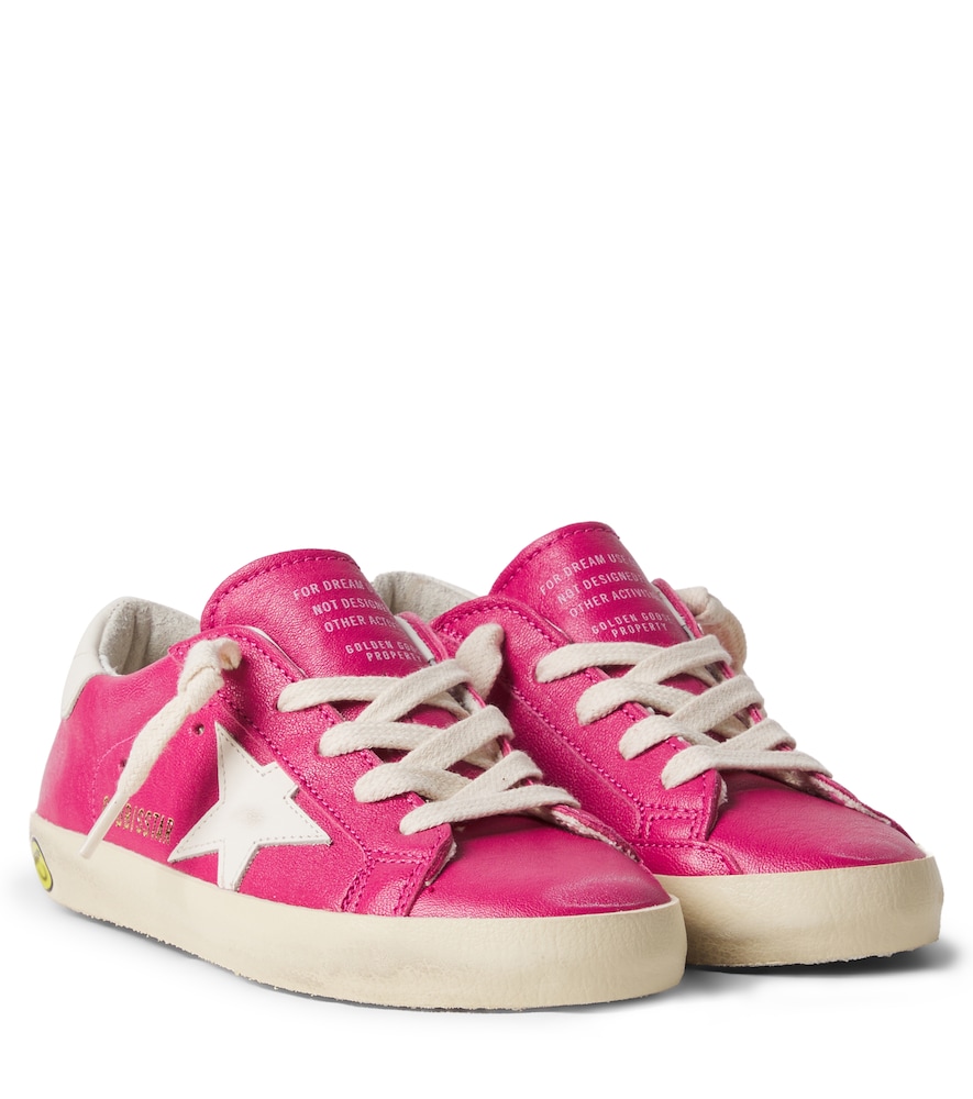 Golden Goose Kids Pink Super-Star Leather Sneakers UK Size 12.5 - Mytheresa