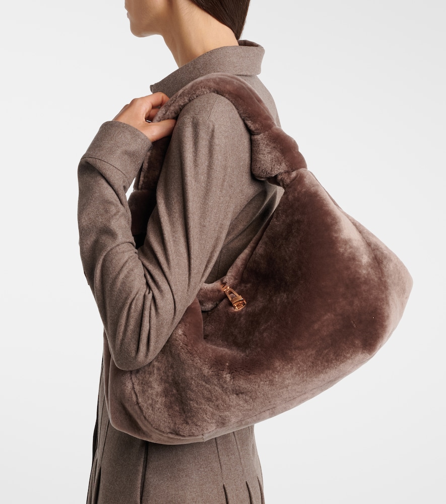 Antonia Small Shearling Shoulder Bag