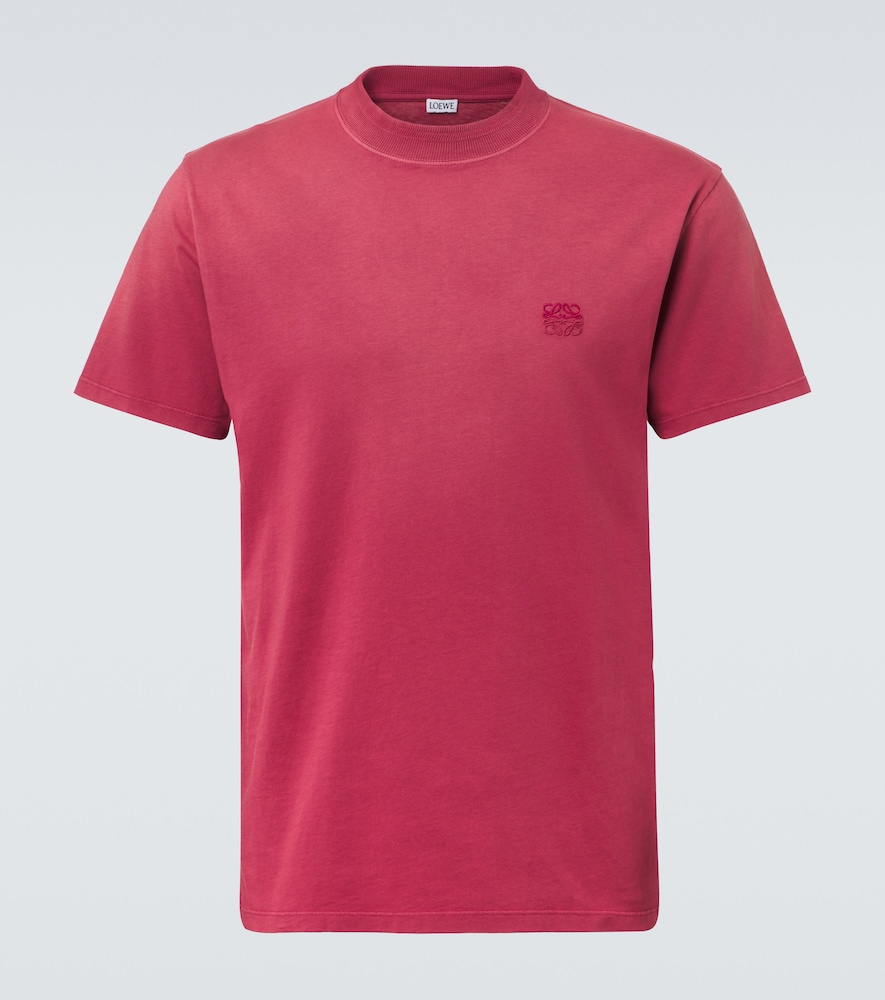 Loewe Anagram Cotton Jersey T-shirt In Red