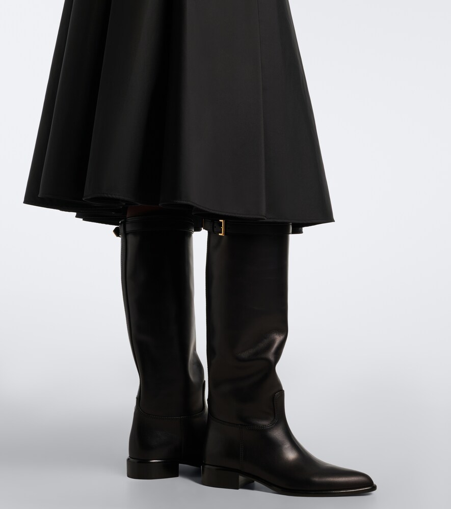 Leather Knee-High Boots