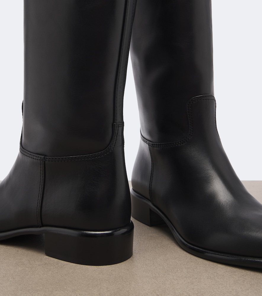 Leather Knee-High Boots