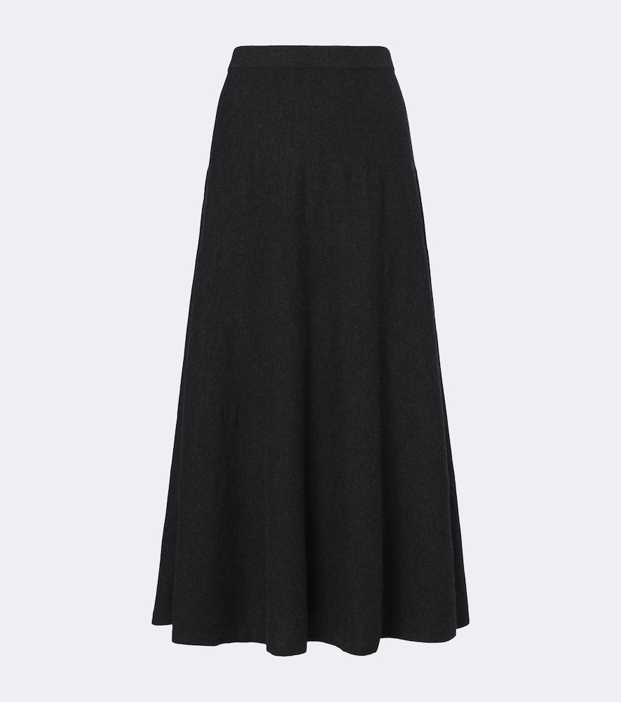 Arch4 Helma Cashmere Maxi Skirt In Black