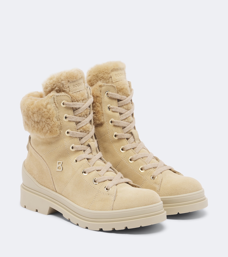 Schnürstiefel St. Moritz aus Veloursleder