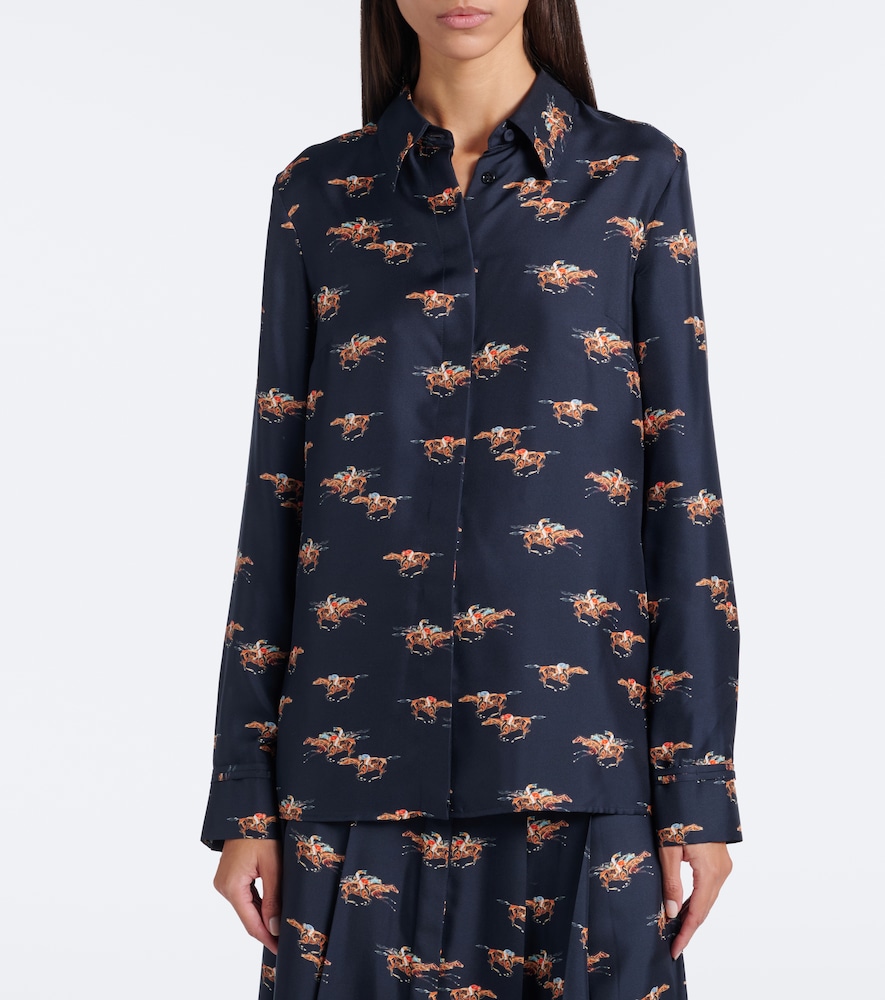 Cruz Printed Silk Twill Shirt