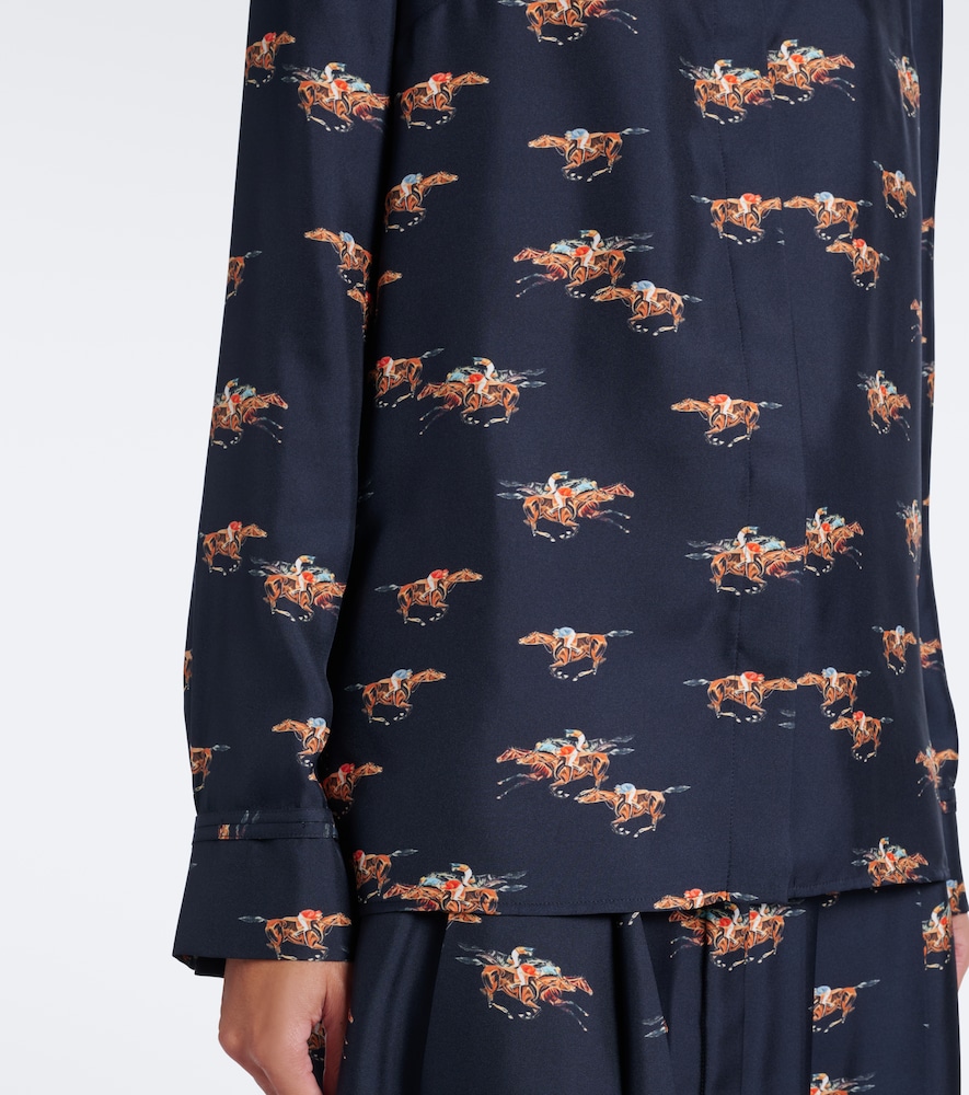 Cruz Printed Silk Twill Shirt
