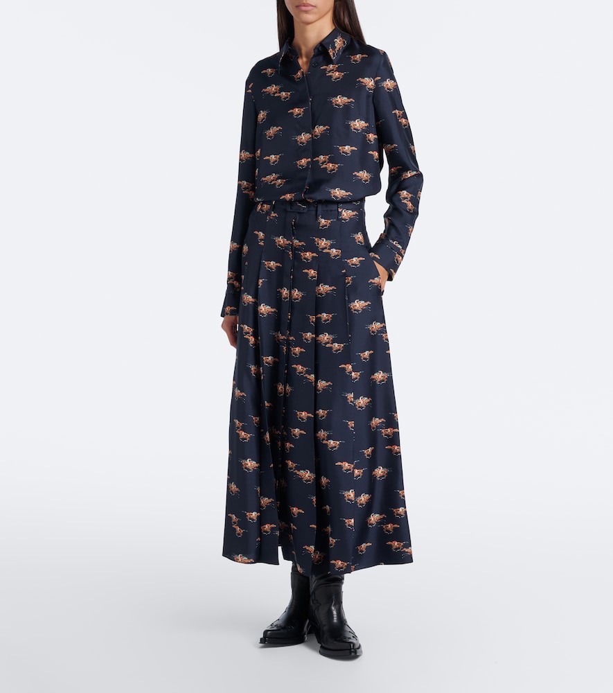 Cruz Printed Silk Twill Shirt