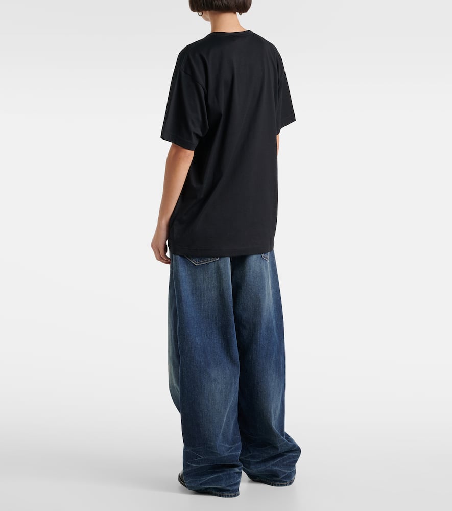 Acne Studios Ellison Face Short Sleeve Shirt In Black