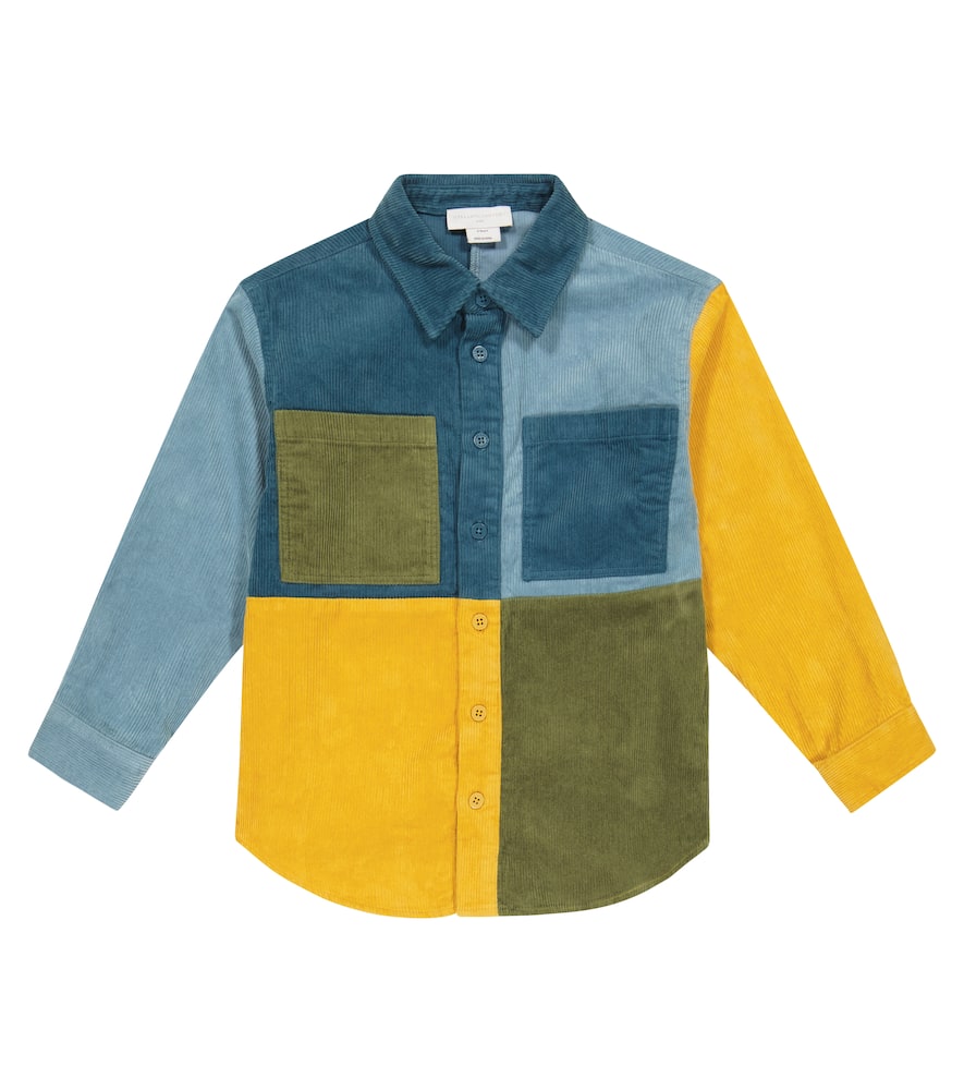 Stella McCartney Kids Colorblocked corduroy shirt