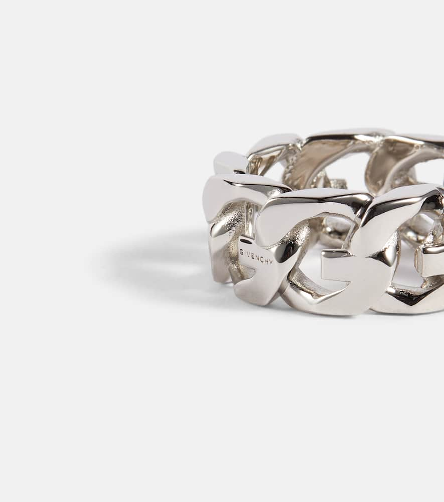 Shop Givenchy G Chain Ring In Silvery