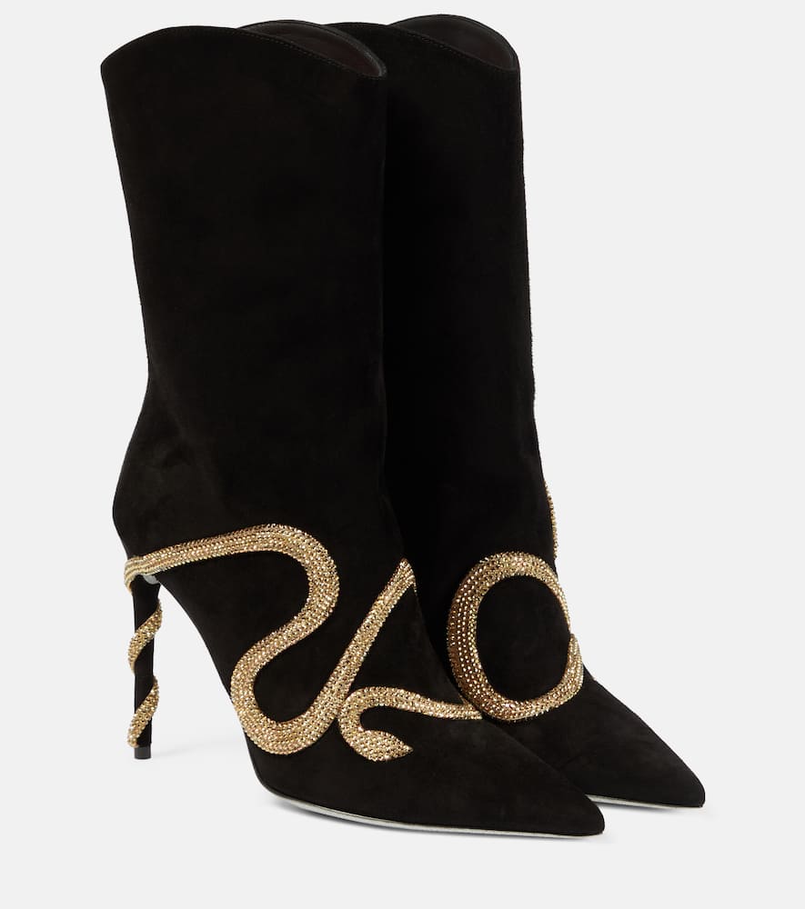 Morgana embellished suede boots