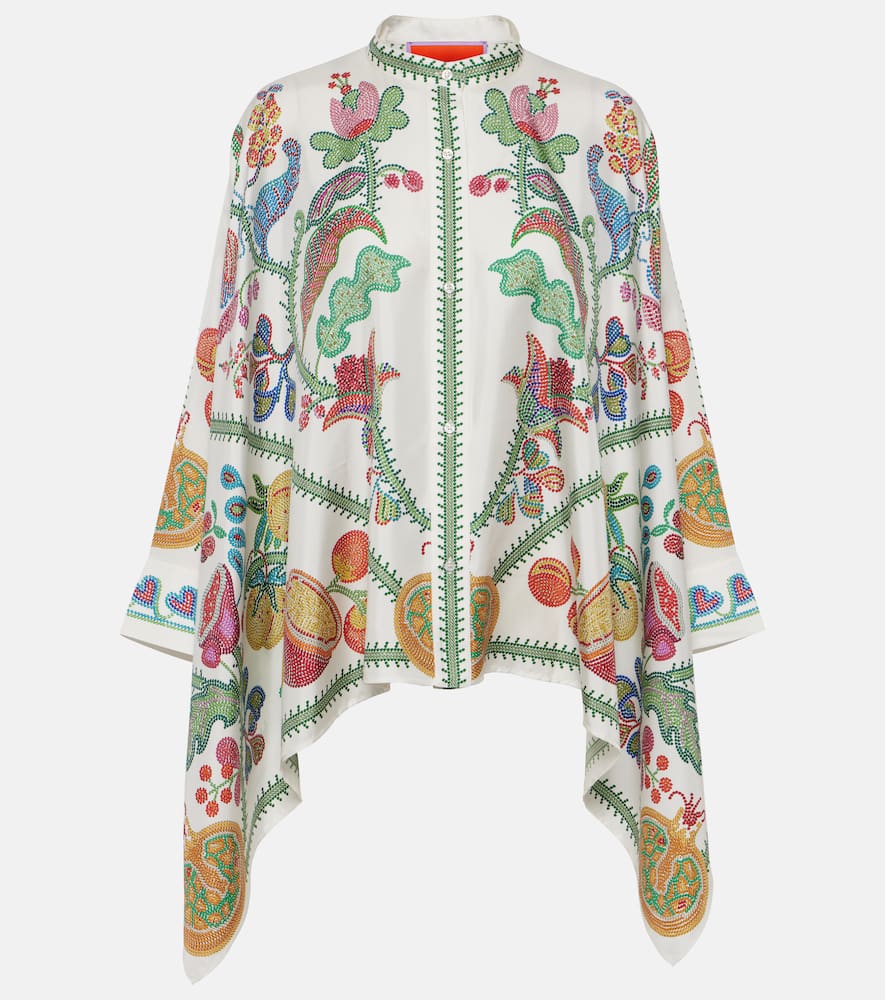 La Doublej Foulard Placee Iconic Tunic In Multicoloured