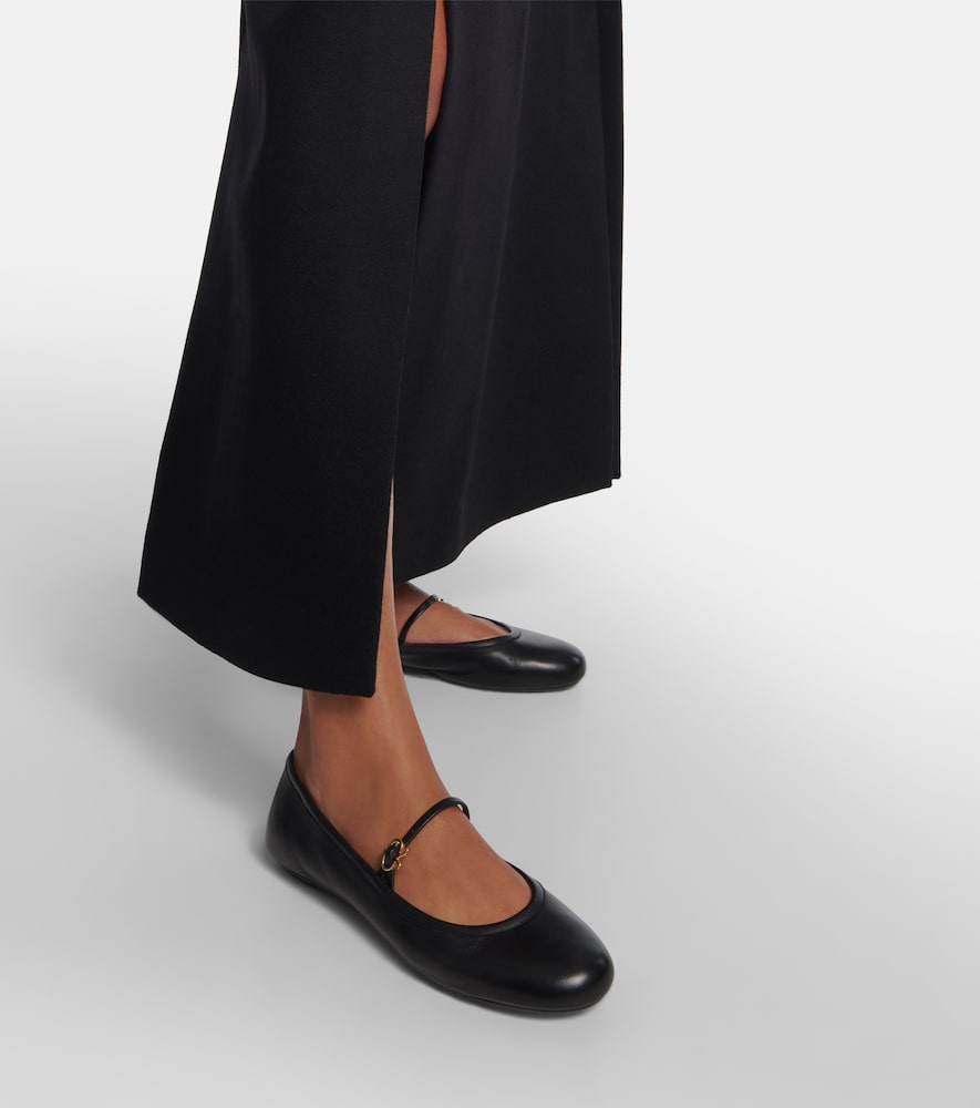 Carla Leather Mary Jane Ballet Flats