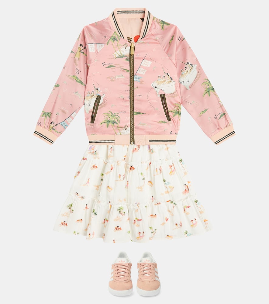 Scotch & Soda Reversible Printed Bomber Jacket In Multicoloured