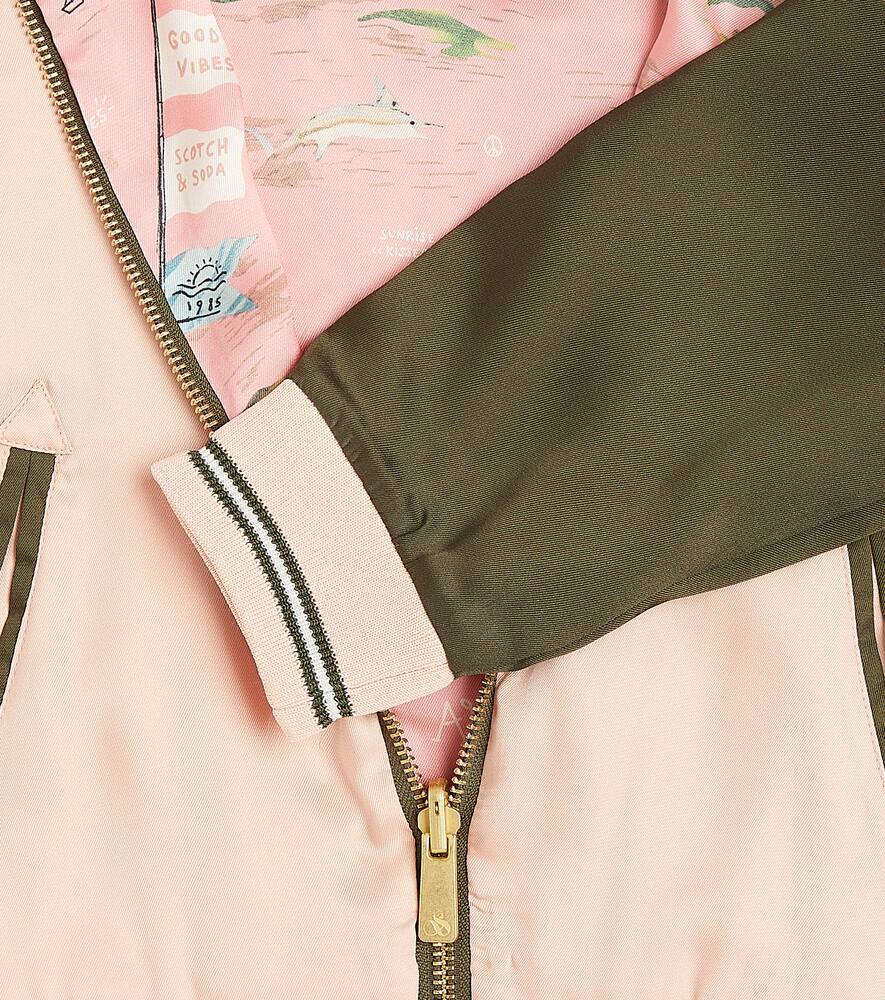 Scotch & Soda Reversible Printed Bomber Jacket In Multicoloured