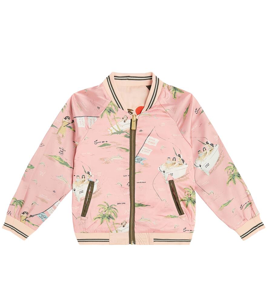 Shop Scotch & Soda Reversible Printed Bomber Jacket In Multicoloured