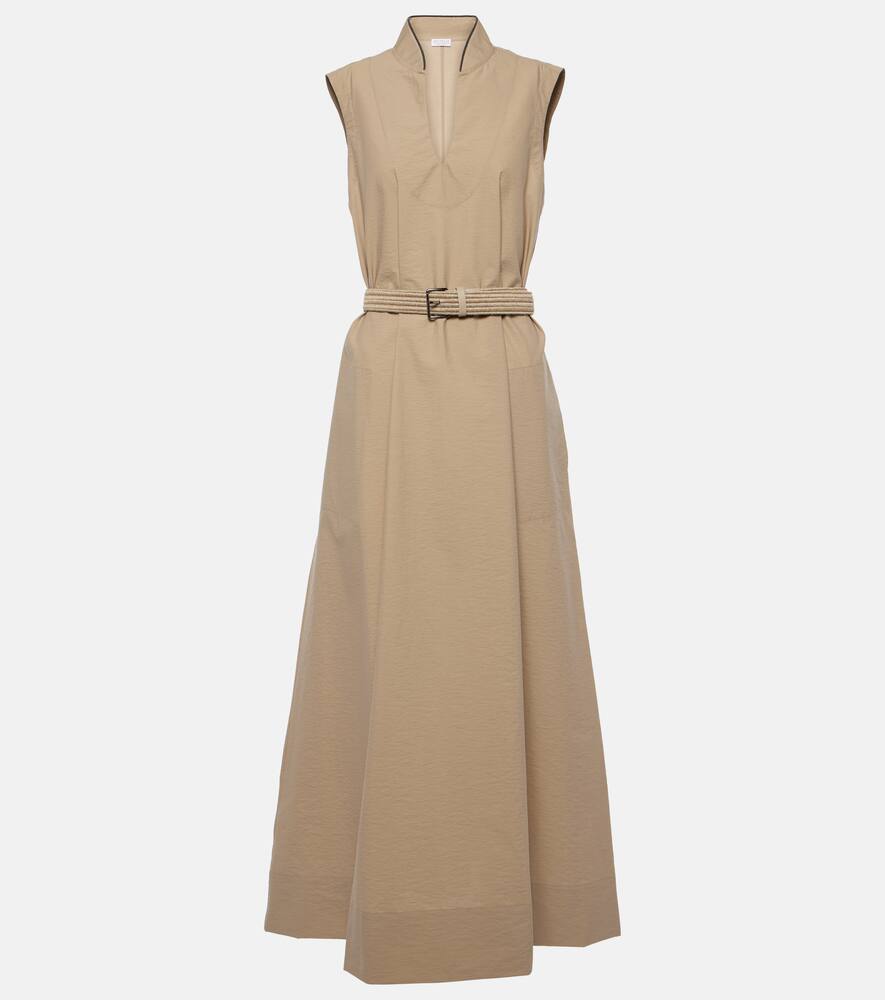 Brunello Cucinelli Cotton-blend maxi dress