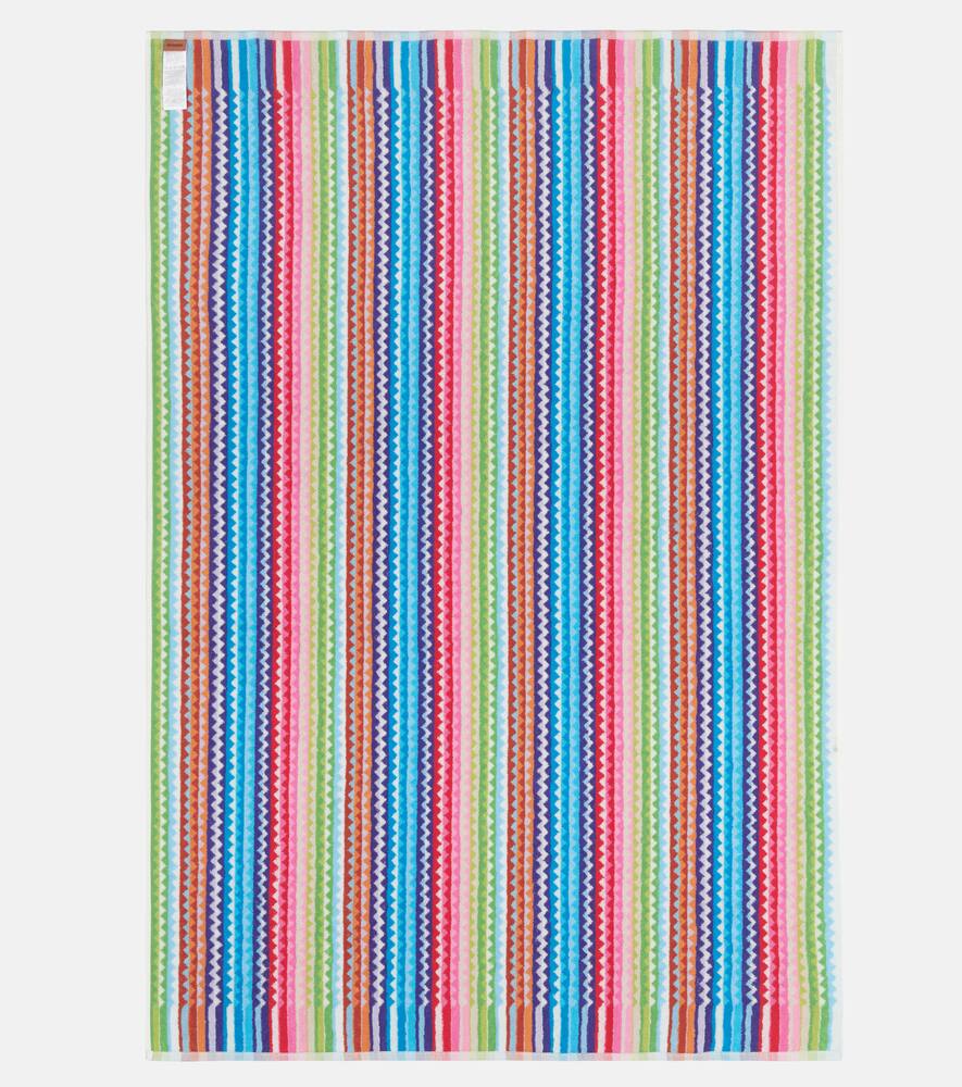 Shop Missoni Riverbero Zigzag Cotton Terry Bath Sheet In Multicoloured