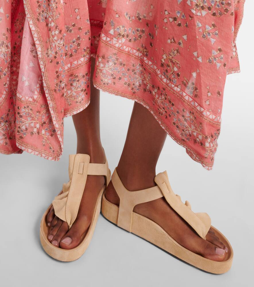 Shop Isabel Marant Isela Suede Sandals In Brown