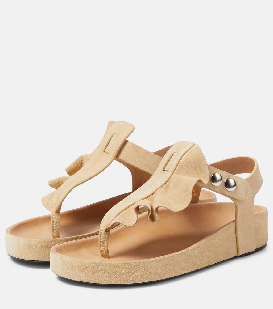 Shop Isabel Marant Isela Suede Sandals In Brown