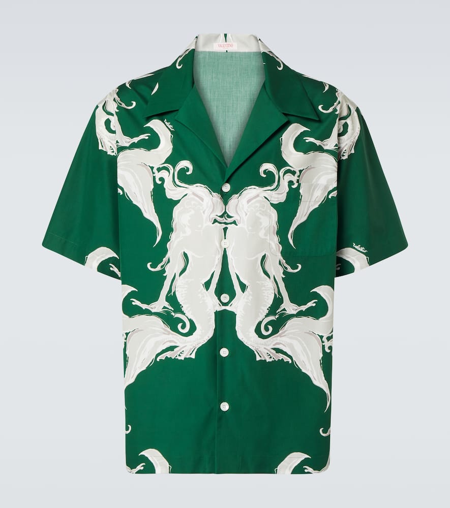 Valentino Graphic-print Cotton T-shirt In Grün
