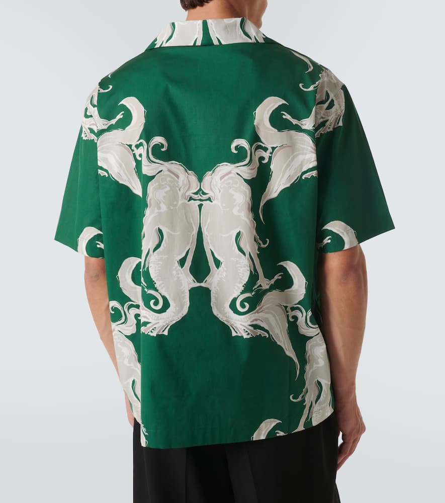 Valentino Graphic-print Cotton T-shirt In Grün
