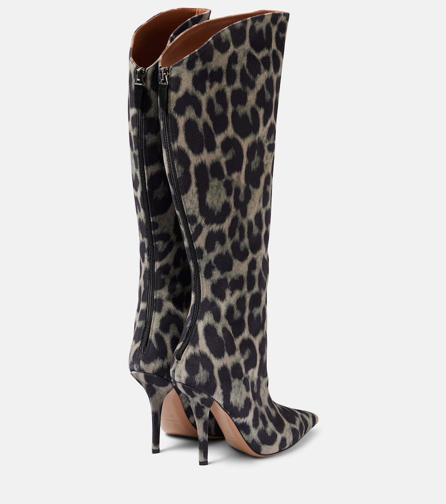 Paris Texas Jessica 105 Calf Hair Knee-high Boots In Multicoloured