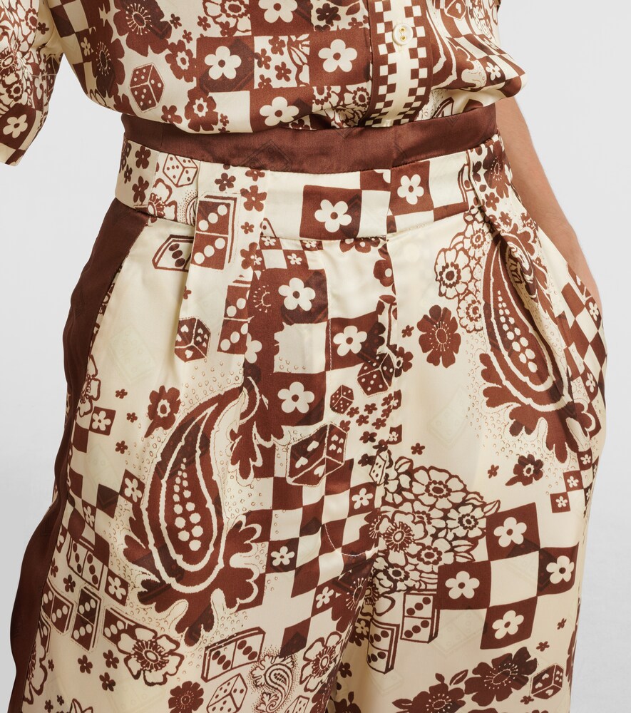  Alemais Alã©mais Printed High-rise Wide-leg Pants 