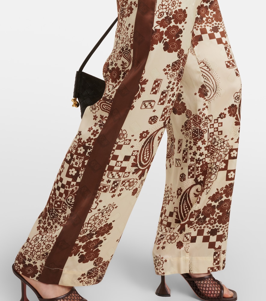  Alemais Alã©mais Printed High-rise Wide-leg Pants 