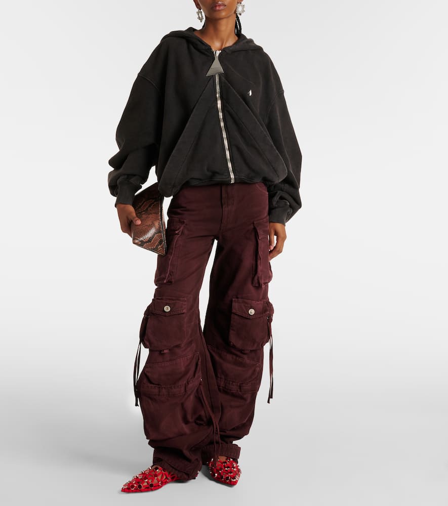 Attico Jeans In Burgundy
