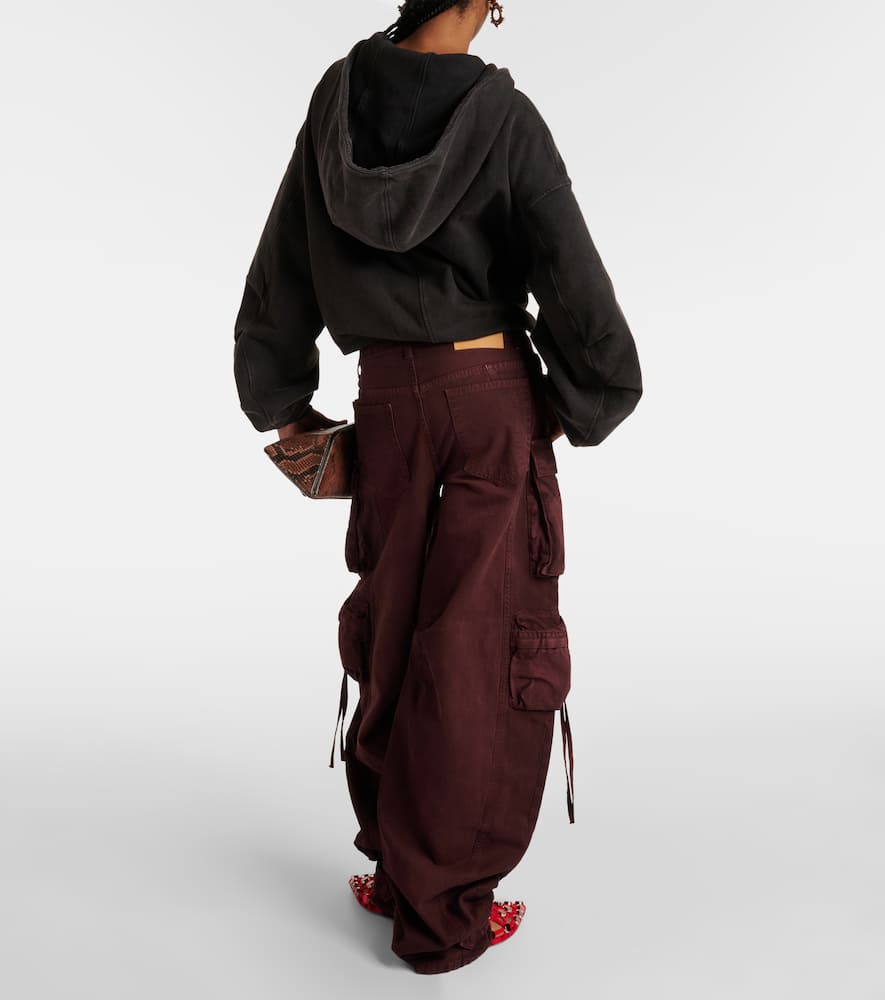 Attico Jeans In Burgundy