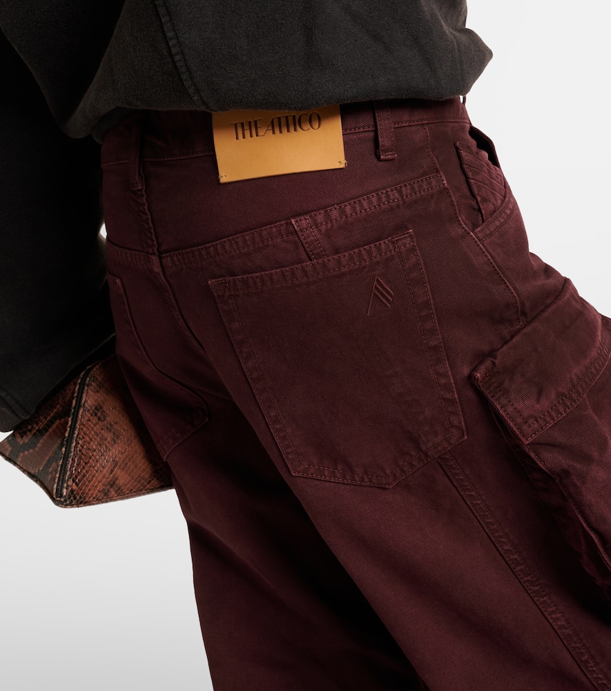 Attico Jeans In Burgundy