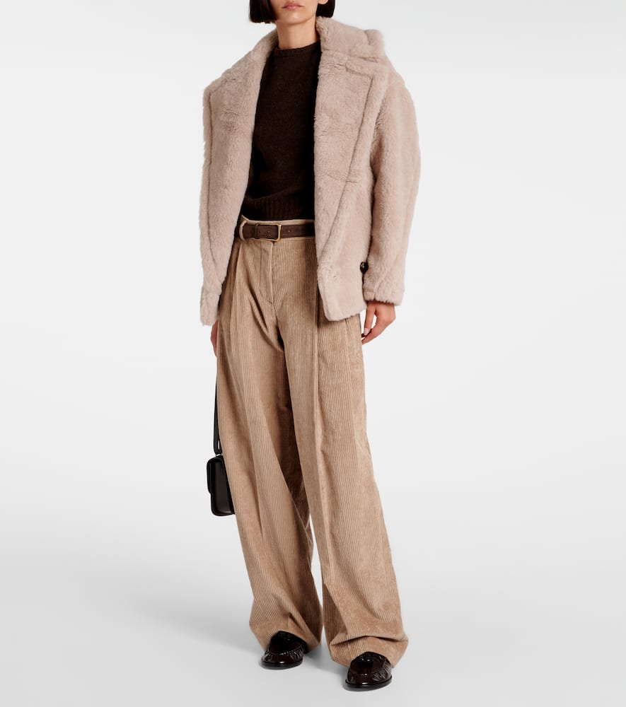 Radice alpaca, wool, and silk teddy jacket