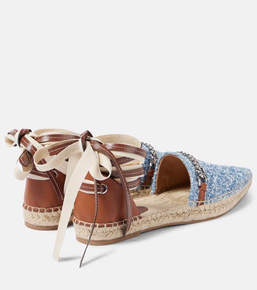 Stella Mccartney Stella Mc Cartney Blue Ankle Strap Flat Shoes In Blue