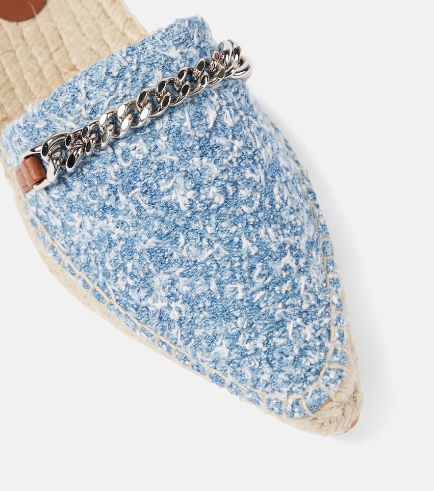 Stella Mccartney Stella Mc Cartney Blue Ankle Strap Flat Shoes In Blue