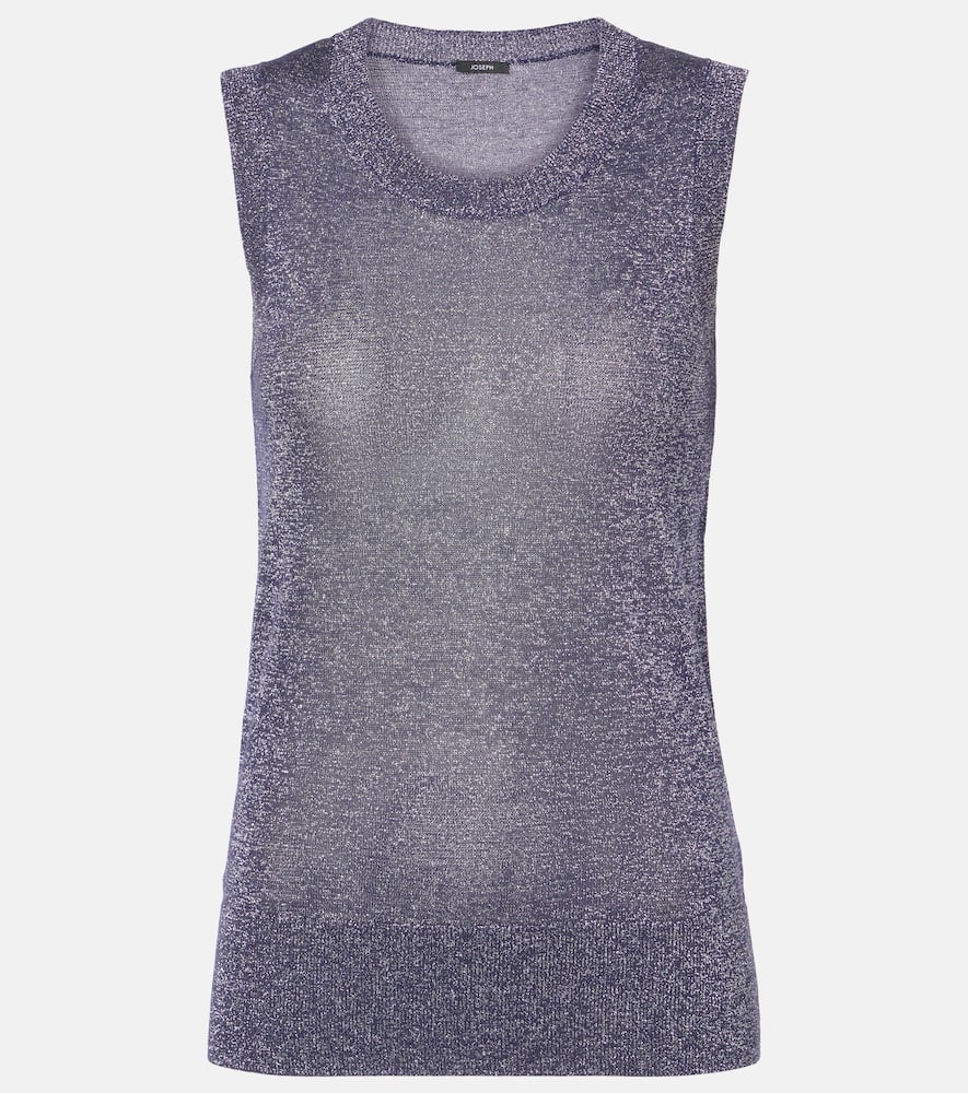 Joseph Lamé Tank Top In Purple
