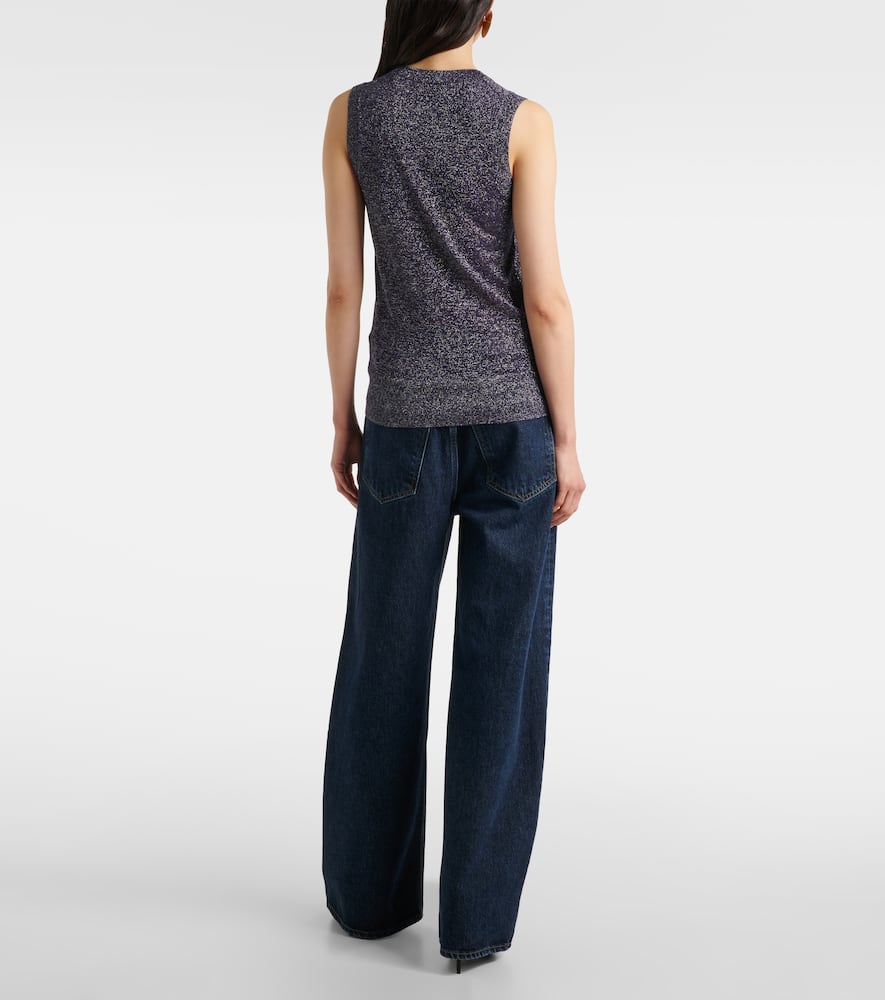 Joseph Lamé Tank Top In Purple