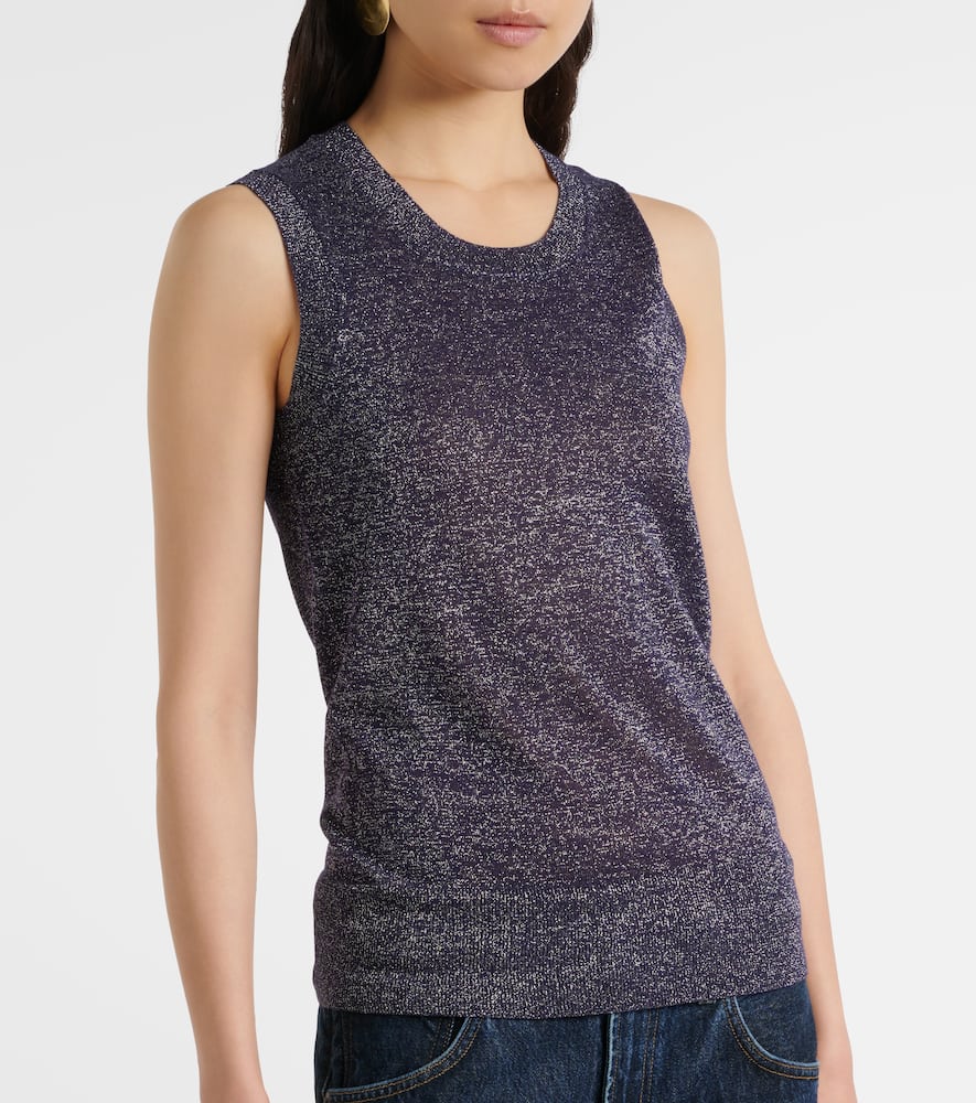 Joseph Lamé Tank Top In Purple