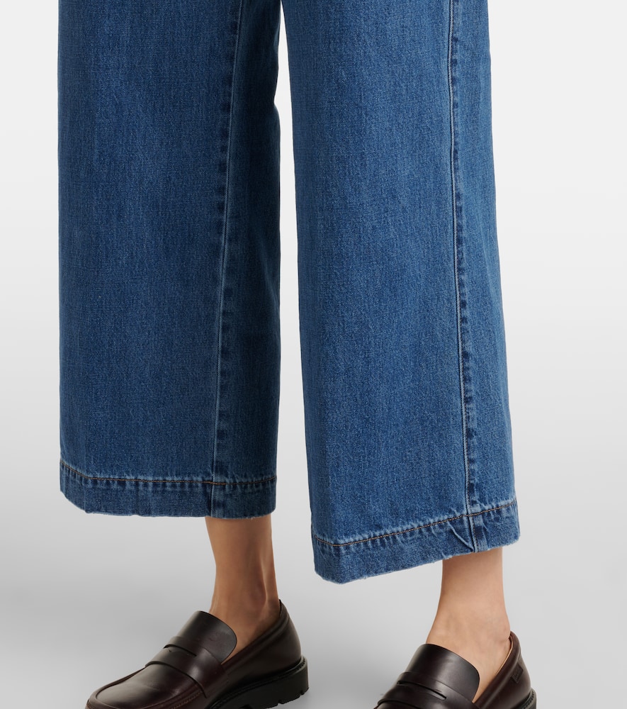 Polo Ralph Lauren Cropped Wide-leg Jeans In Blue