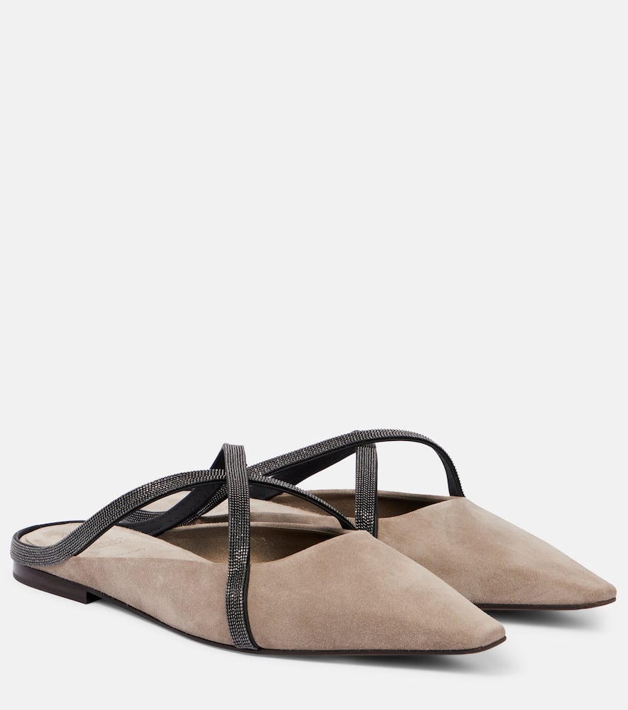 Monili suede mules